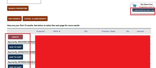CLAIM PROPERTIES IN MY CART GEORGIA UNCLAIMED PROPERTY