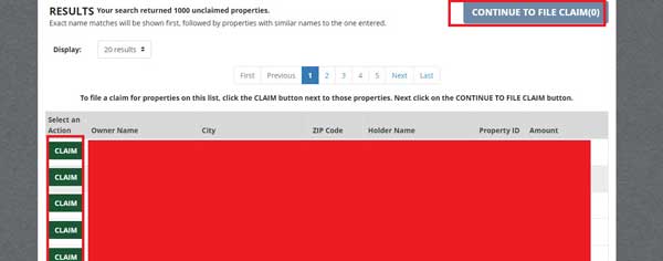 CONTINUE TO FILE CLAIM COLORADO UNCLAIMED PROPERTY