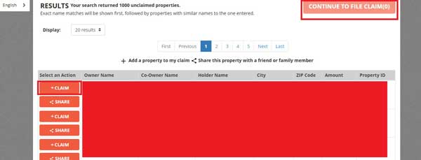 CONTINUE TO FILE CLAIM IDAHO UNCLAIMED PROPERTY