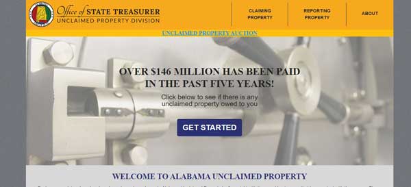 HOME PAGE ALABAMA UNCLAIMED PROPERTY