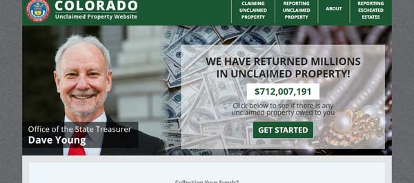 HOME PAGE COLORADO UNCLAIMED PROPERTY
