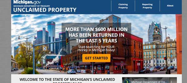 HOME PAGE MICHIGAN UNCLAIMED PROPERTY