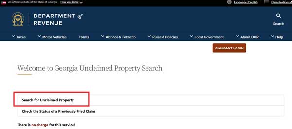 LINK SEARCH FOR UNCLAIMED PROPERTY GEORGIA UNCLAIMED PROPERTY