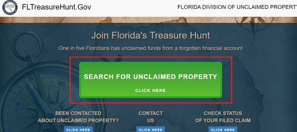 SEARCH FOR UNCLAIMED PROPERTY BUTTON FLORIDA UNCLAIMED PROPERTY