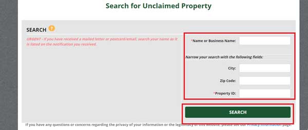 SEARCH FOR UNCLAIMED PROPERTY COLORADO UNCLAIMED PROPERTY