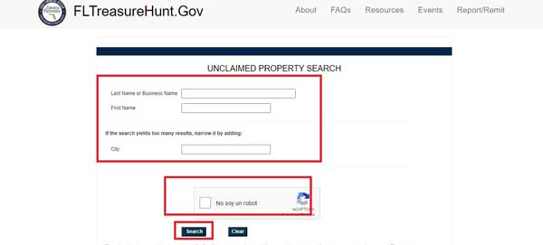 UNCLAIMED PROPERTY SEARCH FLORIDA UNCLAIMED PROPERTY