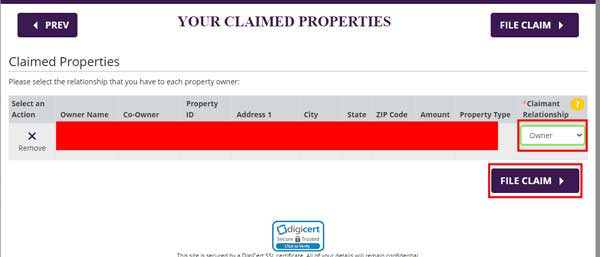 CLAIMANT RELATIONSHIP LOUISIANA UNCLAIMED PROPERTY