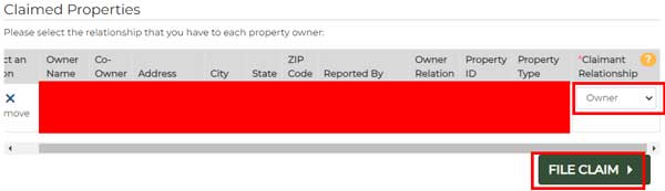 CLAIMANT RELATIONSHIP MASSACHUSETTS UNCLAIMED PROPERTY