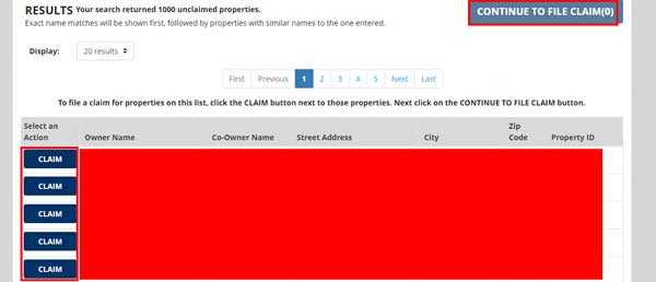CONTINUE TO FILE CLAIM NEW JERSEY UNCLAIMED PROPERTY