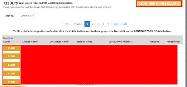 CONTINUE TO FILE CLAIM WYOMING UNCLAIMED PROPERTY