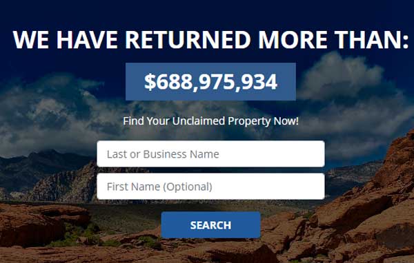 FIND YOUR UNCLAIMED PROPERTY NOW NEVADA UNCLAIMED PROPERTY