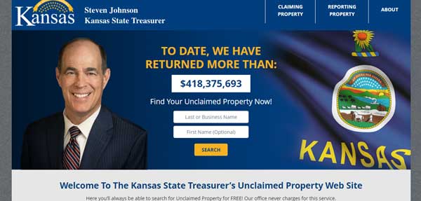 HOME PAGE KANSAS UNCLAIMED PROPERTY