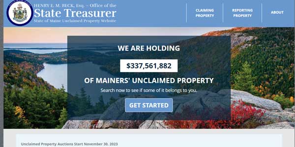 HOME PAGE MAINE UNCLAIMED PROPERTY