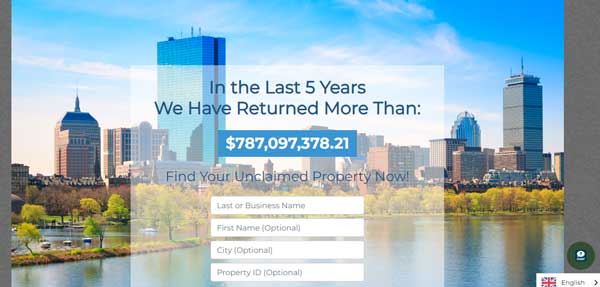 HOME PAGE MASSACHUSETTS UNCLAIMED PROPERTY