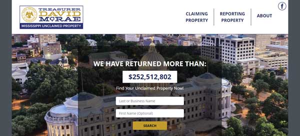 HOME PAGE MISSISSIPPI UNCLAIMED PROPERTY