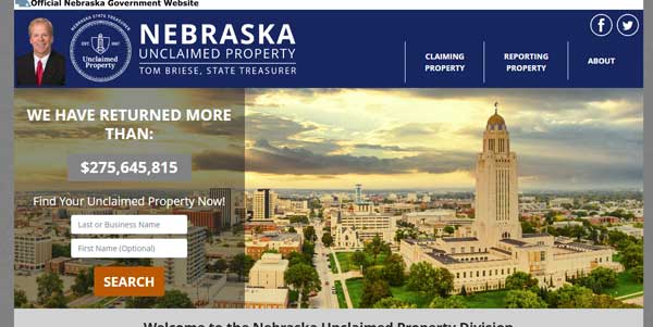 HOME PAGE NEBRASKA UNCLAIMED PROPERTY