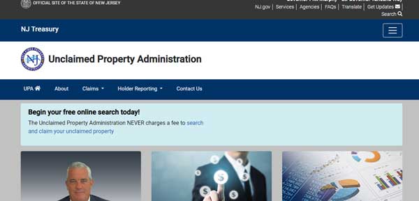 HOME PAGE NEW JERSEY UNCLAIMED PROPERTY