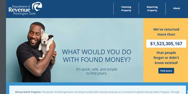 HOME PAGE WASHINGTON UNCLAIMED PROPERTY