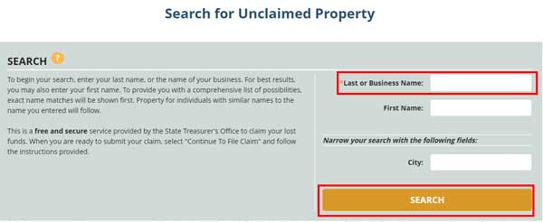 SEARCH FOR UNCLAIMED PROPERTY SOUTH CAROLINA UNCLAIMED PROPERTY
