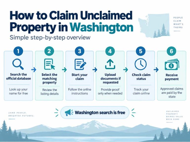 Steps to search and claim unclaimed property in Washington State